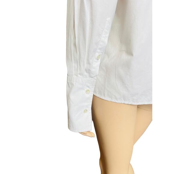 Isabel Marant Etoile Ruffled Collar Shirt Long Sleeves Button Closure Sz 4 - Picture 6 of 13